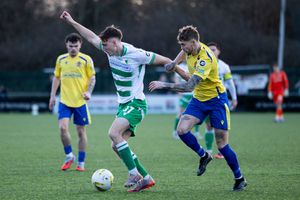 The New Saints' Isaac Jefferies during the Nathaniel MG Cup Final. Picture: FAW
