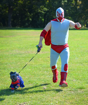 Andy Insley with Lola the dog from Stourbridge