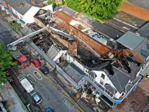 An aerial view of the derelict site on Anderson Road, Smethwick.