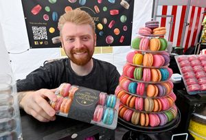 George Evans from The Shropshire Macaron at the Wrekin Eatin' food festival.