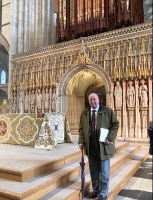Michael Gough enjoys his trip to York Minister to receive his Maundy Money