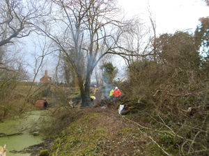 Clearance and tidying work under way 