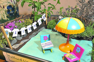 A close-up of the garden on display at the event from members of Telford Lions
