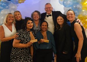 Back L to R: Belinda Hill, Courtney Stephenson, Dawn Cash, John McDonnell, Katie Hinton, Front L to R: Sabrina Banga, Jaspal Deol and Sophie Parslow