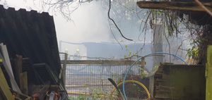 The fire, which happened during the night, has left two horses dead