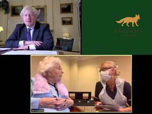 Supporting image for story: Care home resident, 97, receives vaccine during video call with Boris Johnson