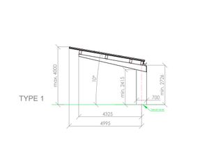 A technical drawing of one of the gull winged over-space car park solar panels. Picture: ZLC Energy/SaTH