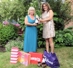 L to R, Kim Gilmour, Connect Consultancy, organiser, Posh Frocks Events, Julie Kaur, Jules Convenience and Chair of Trustees of Age UK Shropshire, Telford and Wrekin.