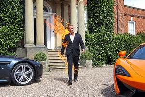 Supporting image for story: Man on fire: Shropshire stuntman aims to blaze a trail with world record