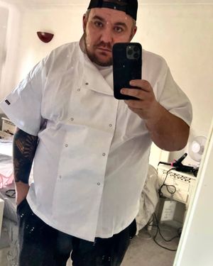 Liam in his new chef whites