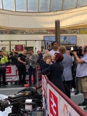 Sharon Osbourne appeared in place of Brummie rock legend Ozzy Osbourne, who was too ill to travel. Also in attendance was Wolverhampton Commonwealth boxer Delicious Orie. Credit: Hannah Gallop