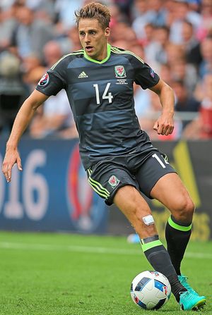 Proudest moment: In action for Wales at the 2016 European Championship