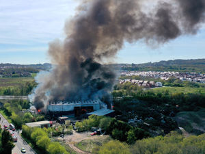 Supporting image for story: Telford waste fire site cannot be cleared until blaze investigation is finished