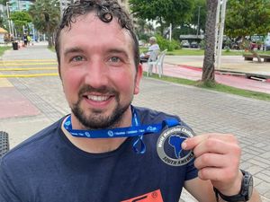 Supporting image for story: Just one world marathon left in Shropshire man's continent-hopping challenge
