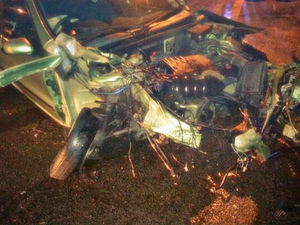 Supporting image for story: Car destroyed after Bloxwich bus stop crash