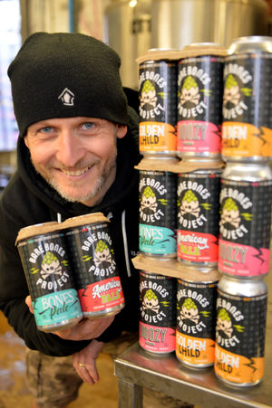  Austen Morgan with the new range of craft beers
