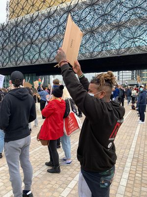 Ben Butler at the Black Lives Matter protest in Birmingham