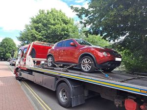 The car seized by Bridgnorth Police.