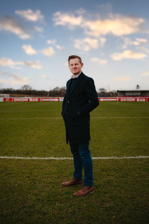 Rich Wilkinson from Whitchurch is an ex-footballer who has taking part in a documentary called "Sidelined". Pictured here at local Whitchurch Alport FC ground