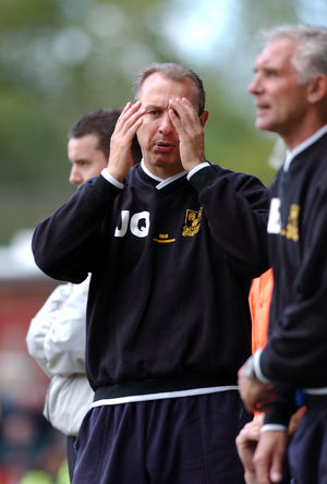 Conference play-off semi final second leg Shrewsbury V Barnet, Shrewsbury boss Jimmy Quinn.
