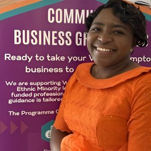 Lucia Makono, director at Lumak Services Ltd, one of the 300 companies supported by the West Midlands Community Business Hubs