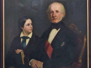 Supporting image for story: Portrait of Commander-in-Chief with grandson sells for £2,900 in Shropshire 