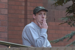 Ricky Walker outside court