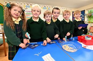 Year 1 doing crafts at Moor Park