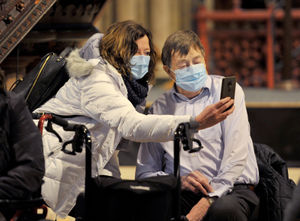 Someone takes relieved selfie after having the jab


