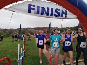 At the finish line of the 2024 fun run