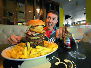 Supporting image for story: Matt v Food - 35oz burger served up in Cannock food trial
