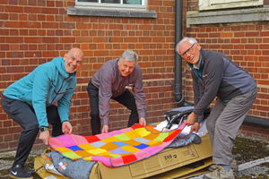 Chris Young , David Marklew from Cannock Rotary Club alongside Gwyn Williams from Stafford Rotary