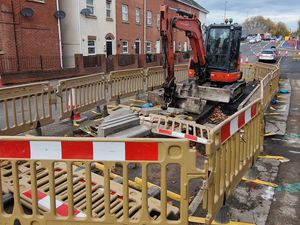 Supporting image for story: Man and two children unhurt when car struck digging machine in Willenhall