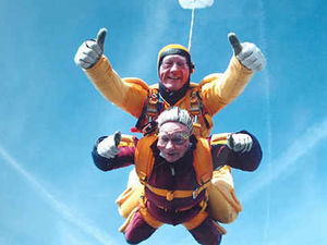 Supporting image for story: The flying gran in 13,000ft jump