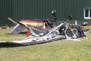 The plane after it crashed