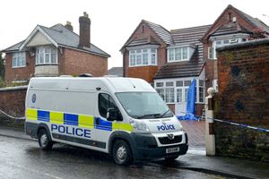 Police at the scene in Rookery Lane