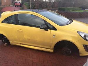 Supporting image for story: All four wheels stolen from nurse's car in latest Stafford Corsa theft
