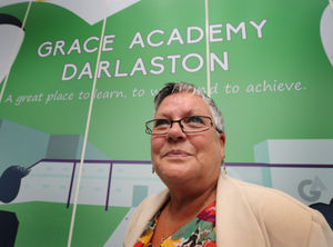 Retiring after 42 years at the same school, Lynda Outhwaite, of Cannock, at Grace Academy Darlaston..