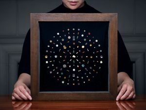 The Pirprahwa Gems of the Historical Buddha in a presentation case