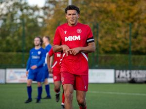 Supporting image for story: Stafford Town boss Adam Wall praises loyal hitman and ‘born winner’ Hearsey who they ‘rely on’