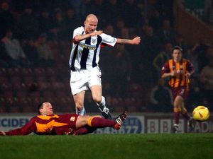 Supporting image for story: Former West Brom Striker Lee Hughes suffers freak injury whilst taking penalty kick