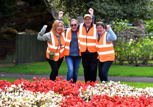 Volunteers Alexa Buffey, Paul Bolton, Mary Gilbert and Kath Norgrove