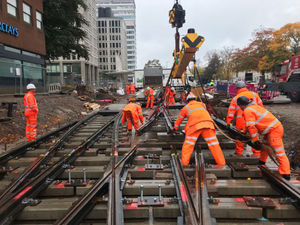Supporting image for story: Latest milestone in West Midlands metro extension marked