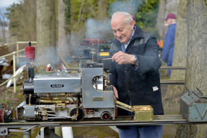 John Ward helping out at Rugeley Miniature Railway