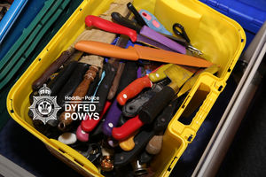 Supporting image for story: Dyfed Powys Police joins forces with Cwm Environmental to safely dispose of seized knives