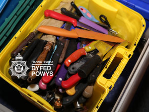 Supporting image for story: Dyfed Powys Police joins forces with Cwm Environmental to safely dispose of seized knives