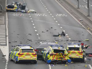 The scene on the A1