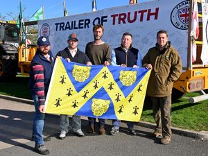 Supporting image for story: 'We are being hammered and pushed out of business': 'Trailer of Truth' national farmer protest rolls into Shropshire