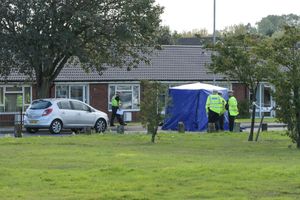 A police tent at the scene in Cavendish Road. Photo: SnapperSK