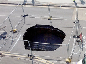 Supporting image for story: Walsall sinkhole repairs to take four weeks as sewer collapses